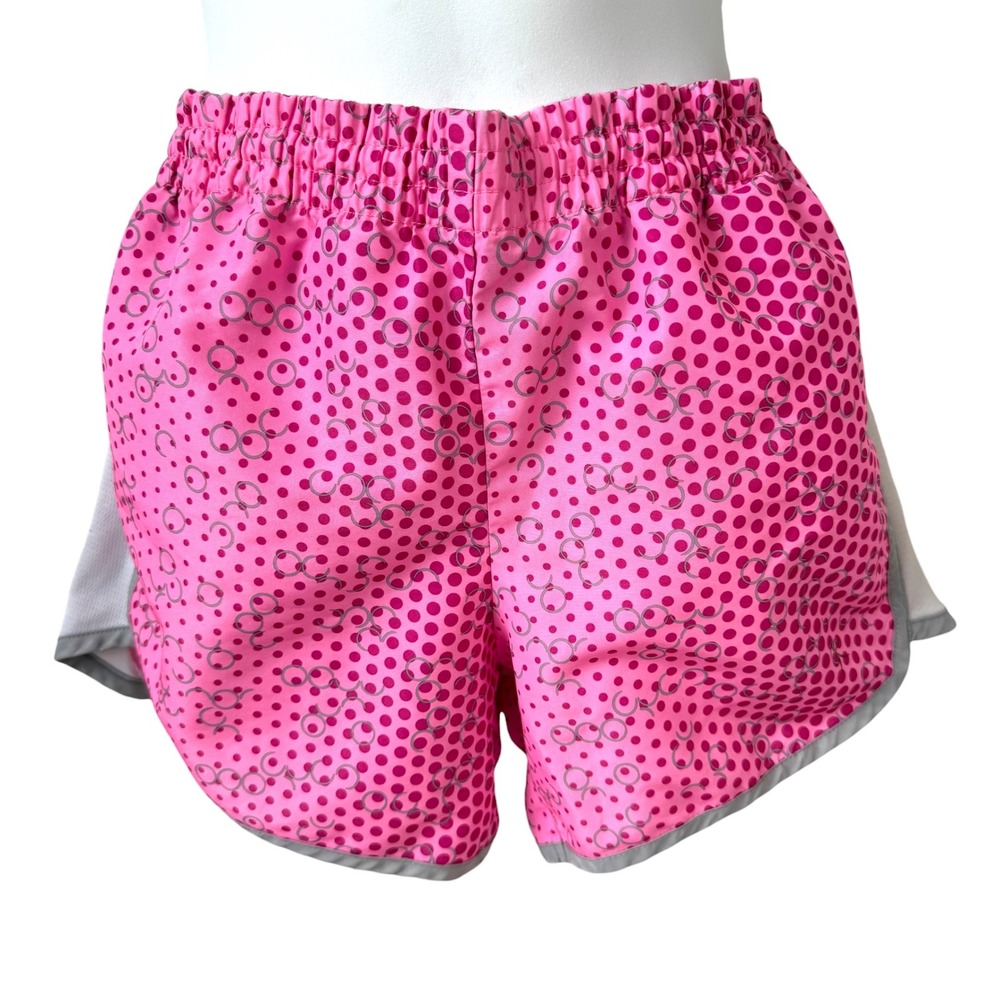 Danskin Running Shorts Women Sz S Pink Polka Dot Athletic Gym Cardio Activewear